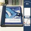 A5 B5 Binder Notebook 120 Pages Artificial Leather Cover Lined Loose-leaf Notebook Metal Snap Personal Journal