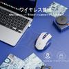 Wireless Visible Rechargeable Wireless 4 Adjustable DPI Optical Mouse for Laptop PC White and Blue Mouse, [Upgraded] Display, Mouse, 2.4G USB, Levels,