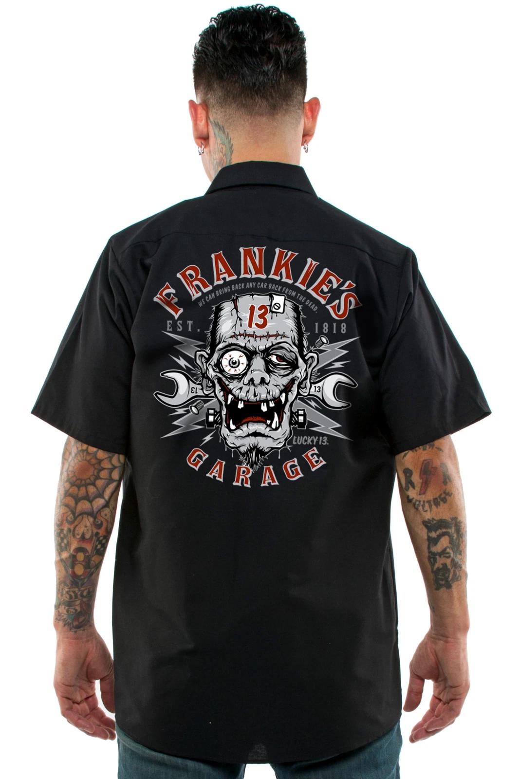Authentic LUCKY 13 Frankie s Garage Work Shirt S-4XL NEW S