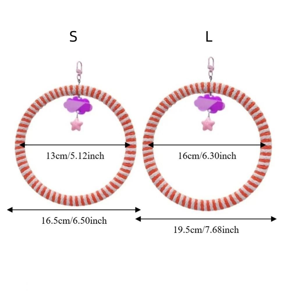 Wear-Resisting Bird Toy Swing Hanging Parrot Perch Multi-Function Parrot Swing Ring  Cockatiel