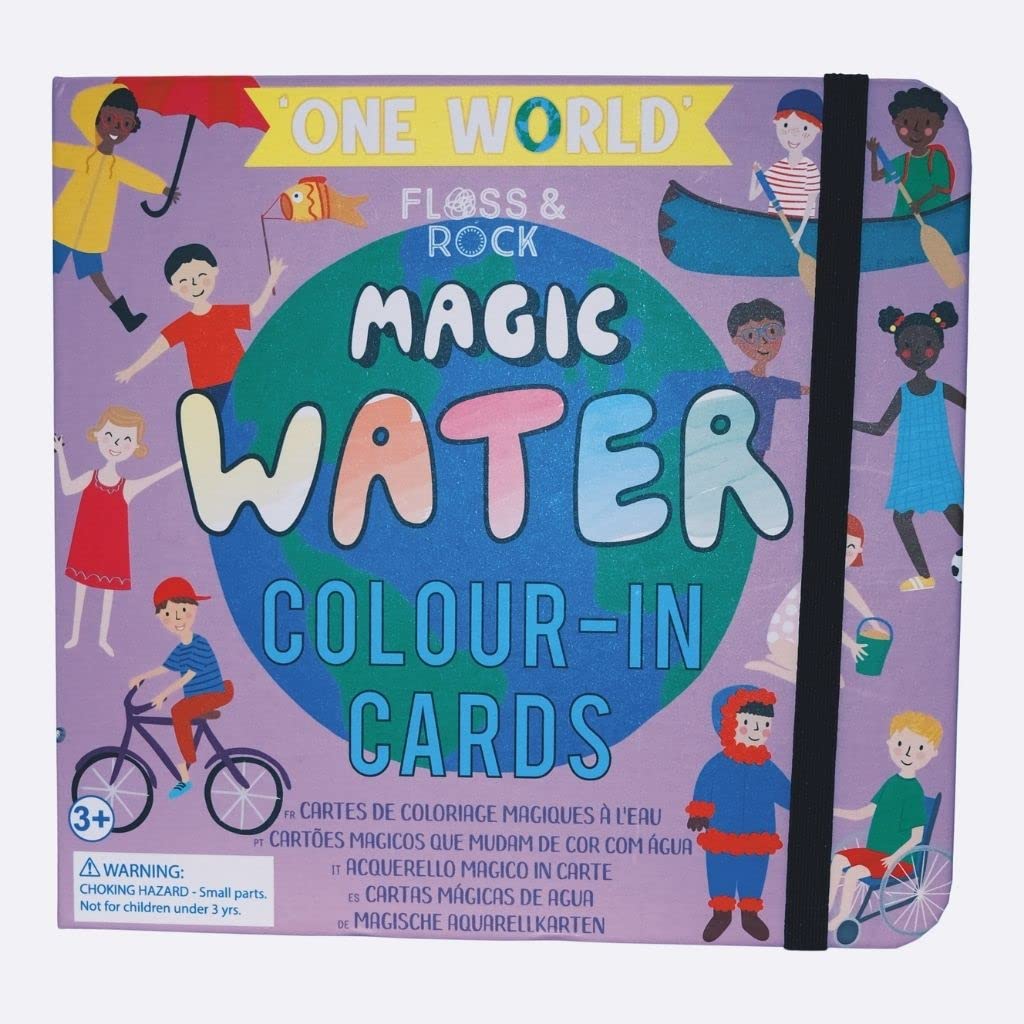 

Educational Water Coloring Book with Water Pad and Colors that Pop Up with One World [cherie mimi-FLOSS&ROCK] Toy Pen, Water, фиолетовый