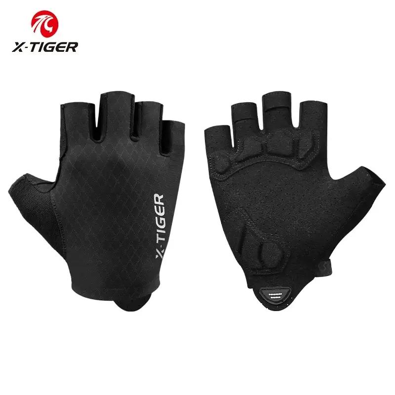 

X-TIGER Cycling Gloves Half Finger Shockproof Wear Resistant Breathable MTB Road Bicycle Gloves Men Women Sports Bike Equipment S