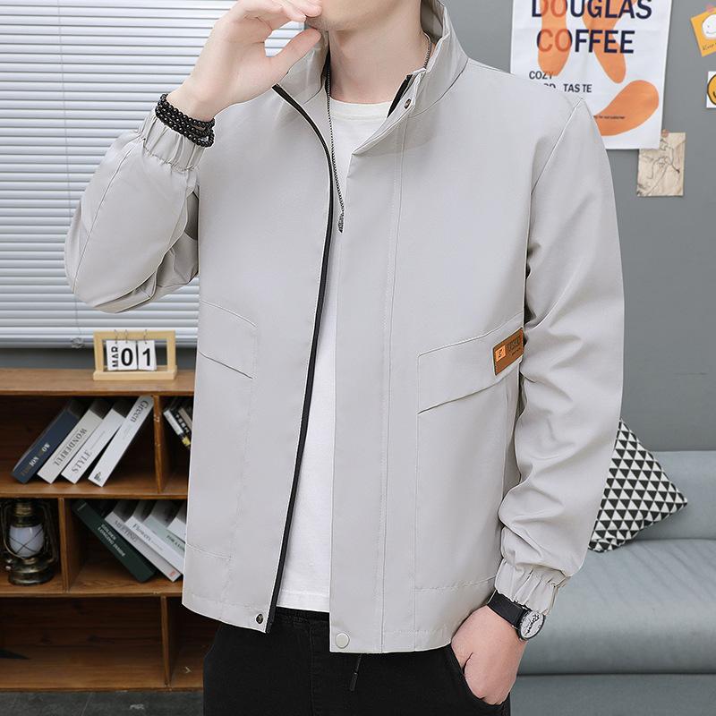 Autumn Casual Fashion Handsome Joker Jacket Men's Spring Casual Thin New Coat.