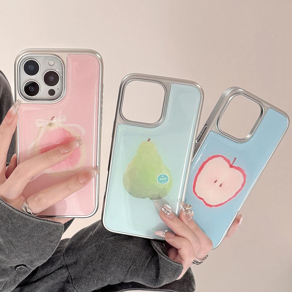Fruit Suitable for Apple 15pro Max Mobile Phone Case Iphone16 Drop Glue13 Electroplating14 Niche 12 Huawei