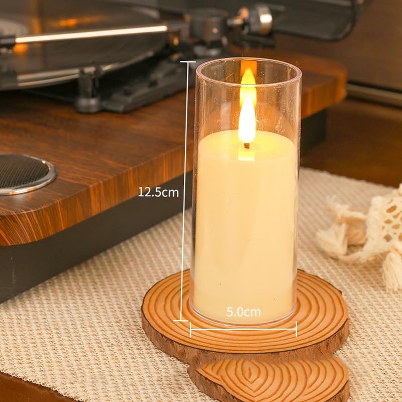 LED Candle Lights, Long, Flashing, Christmas Decoration, Soothing Light, Warm Color, Unscented, Flameless, Night Light, Inspires Sleep, Stylish,