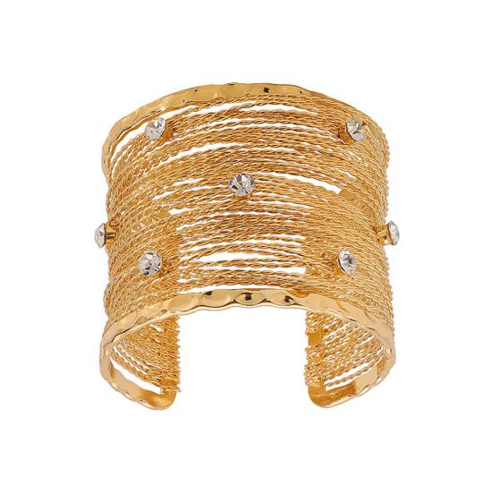 Women Boho Bracelet Multi-Layer Open Bracelet Adjustable Cuff Bracelet