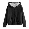 Men'S Winter Zipper Hooded Fleece Sweatshirt With Patch Pocket Casual Jacket