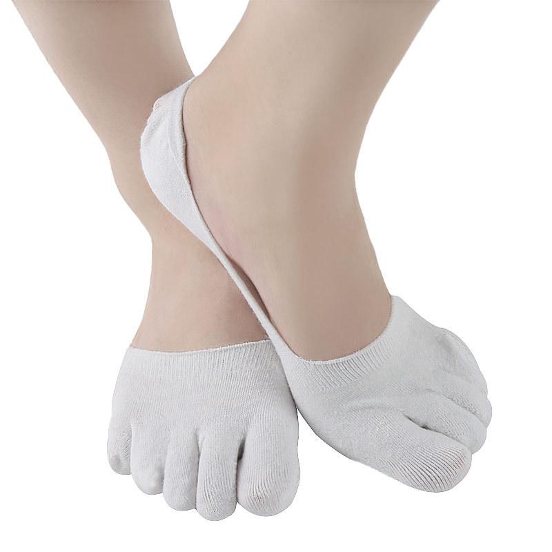 New Five-finger Socks Women's Silicone Summer Toe Socks Summer Thin Shallow Mouth Invisible Boat Socks Men