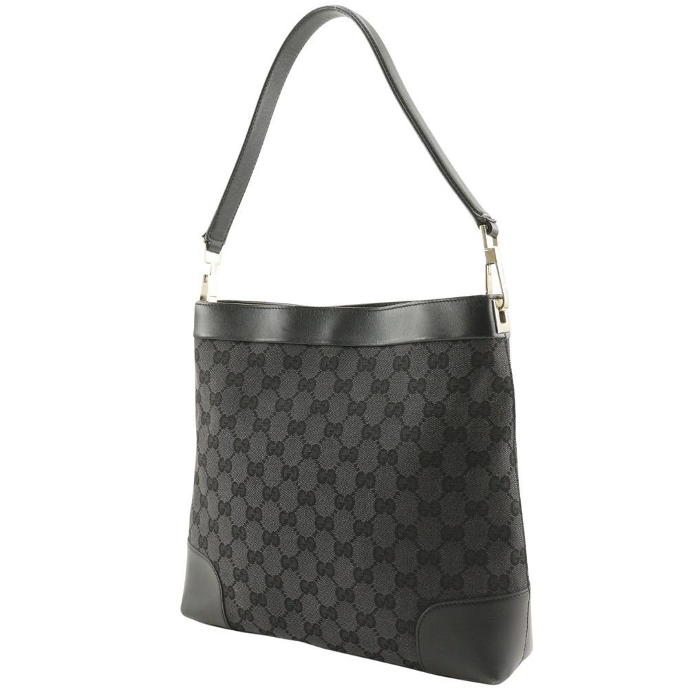 Gucci One Belt Schultertasche 001.4231 schwarz GG Canvas Damen Gebraucht