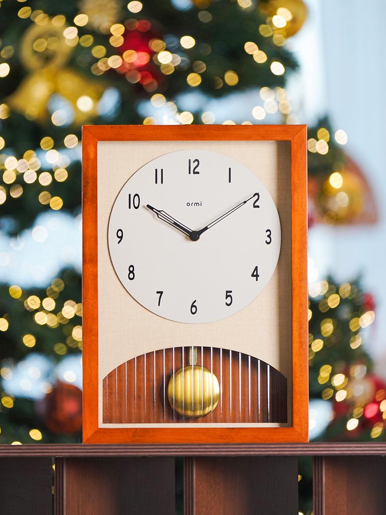 Reloj de Pared Retro Wonder Ainobia Ormi Reloj de Madera Silencioso con Péndulo