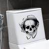Funny Stickers, Holey Skull Toilet Stickers, Bathroom Waterproof Removable Decorative Stickers
