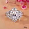 Viya Is On Sale, Popular Horse'S Eye Zircon Exquisite Crown Women'S Engagement Ring.