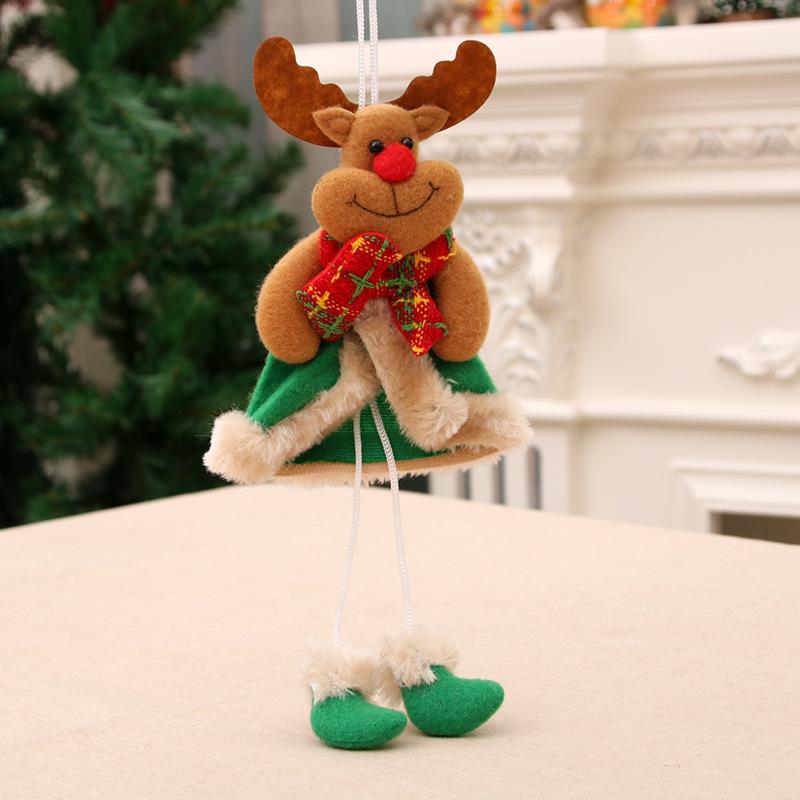 Decorazioni Natalizie Pendenti a Gamba Natalizi Regali di Natale Piccoli Pendenti in Tessuto per Albero di Natale Piccole Bambole