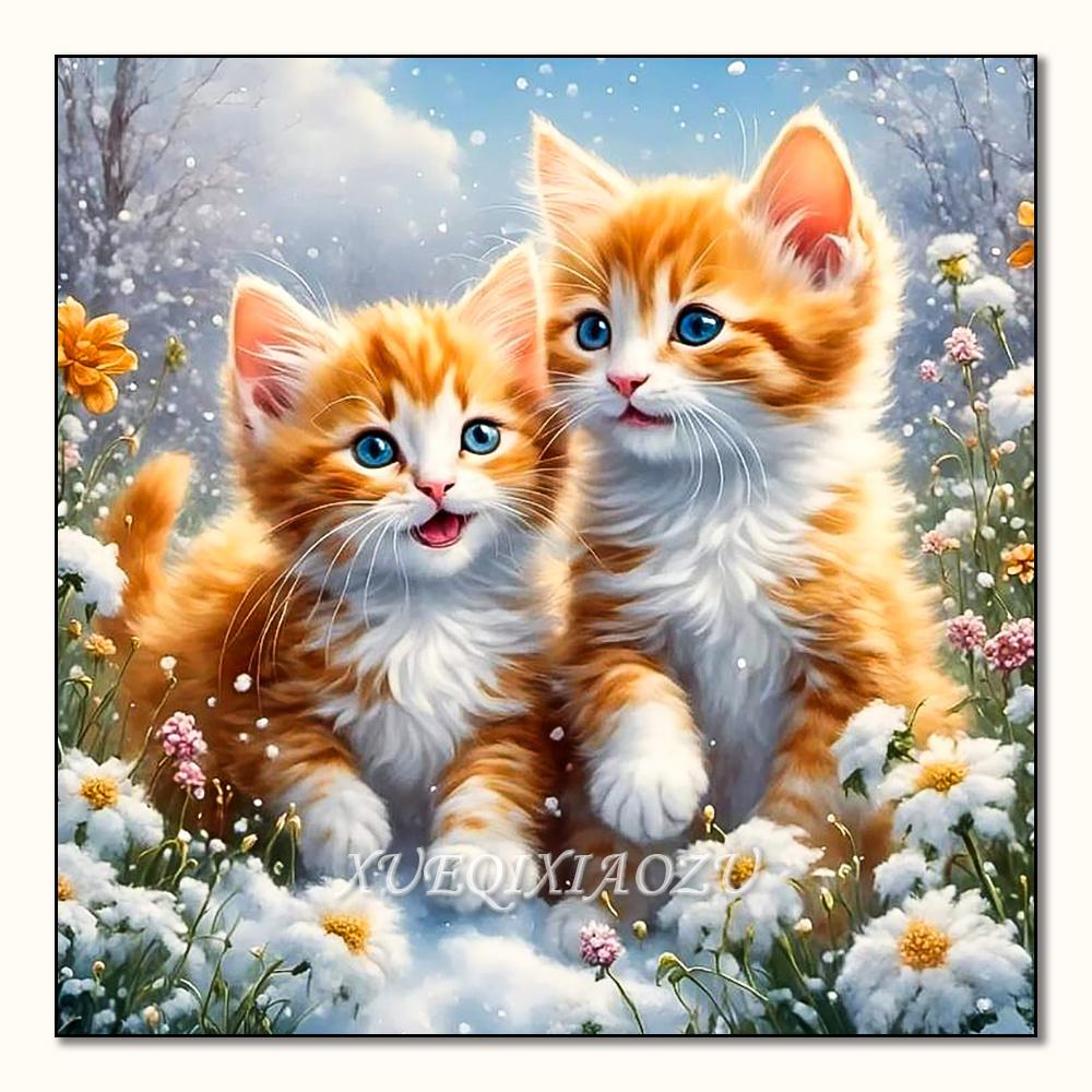 5D Diamond Painting Animal Dog Tiger Cat Cross Stitch Mosaic Kits Home Decoration Wall Stickers DIY Handmade Gift