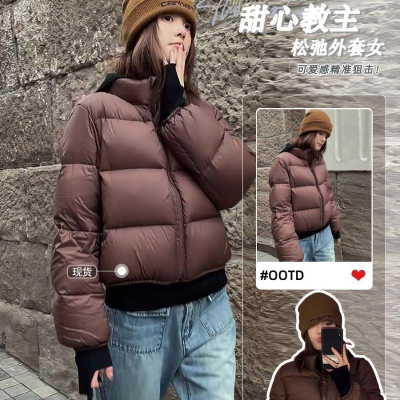 Down cotton-padded clothes for women's winter short cotton-padded clothes, new thickened bread clothes, small loose cotton-padded jackets.