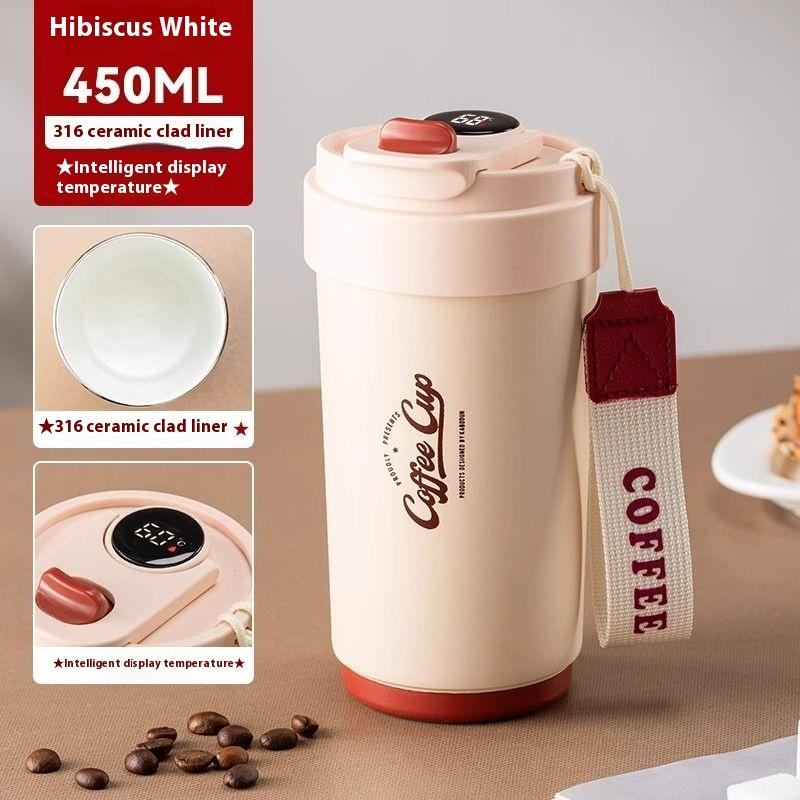 Thermosbecher Kaffeetasse 316 Edelstahl Mädchen Hoher Erscheinungsgrad Neu Begleitender Tragbarer Becher Strohbecher