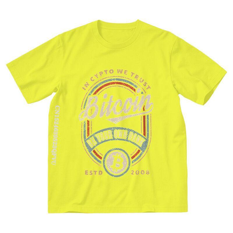 Vintage Bitcoin In Crypto We Trust T Shirt Men Men Fashion T Shirts Emo Clothes BTC Tshirts Gothic Anime Clothes Alternative