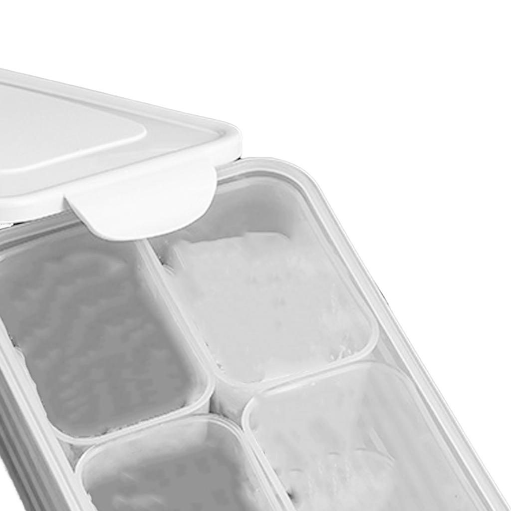 Fridge Storage Containers PP 4 Compartment Fresh Keeping Divided Veggie Salad Organizer Boxes