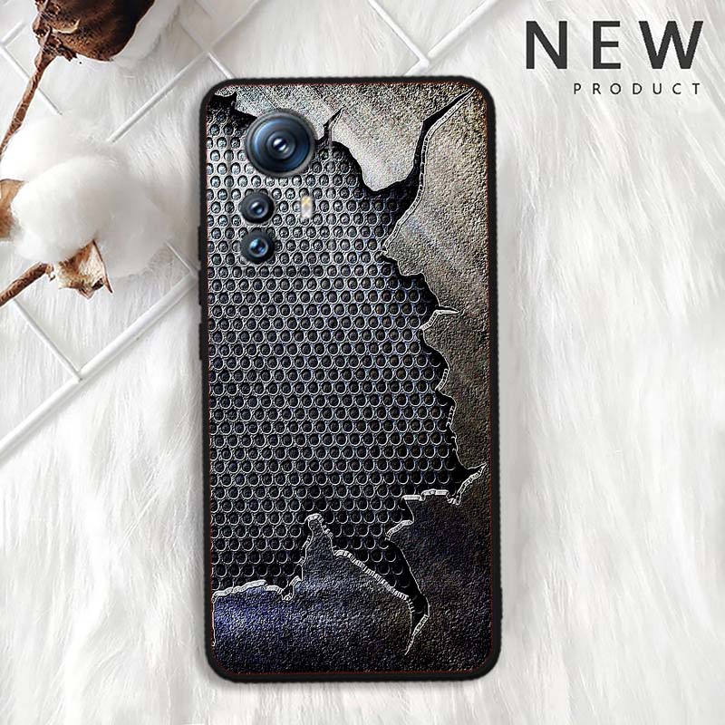 Creative metal style pattern For Xiaomi Mi 15 14 13 13T 12 12T 12S 11 11i 11T Pro Ultra Lite 5G Black Soft Phone Case