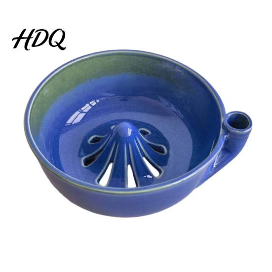 Cuenco de Fruta Cerámico Autolimpiante con Agujeros de Drenaje Huecos Flujo en Espiral Lavado de Bayas Enjuague para Encimera de Cocina Drenaje