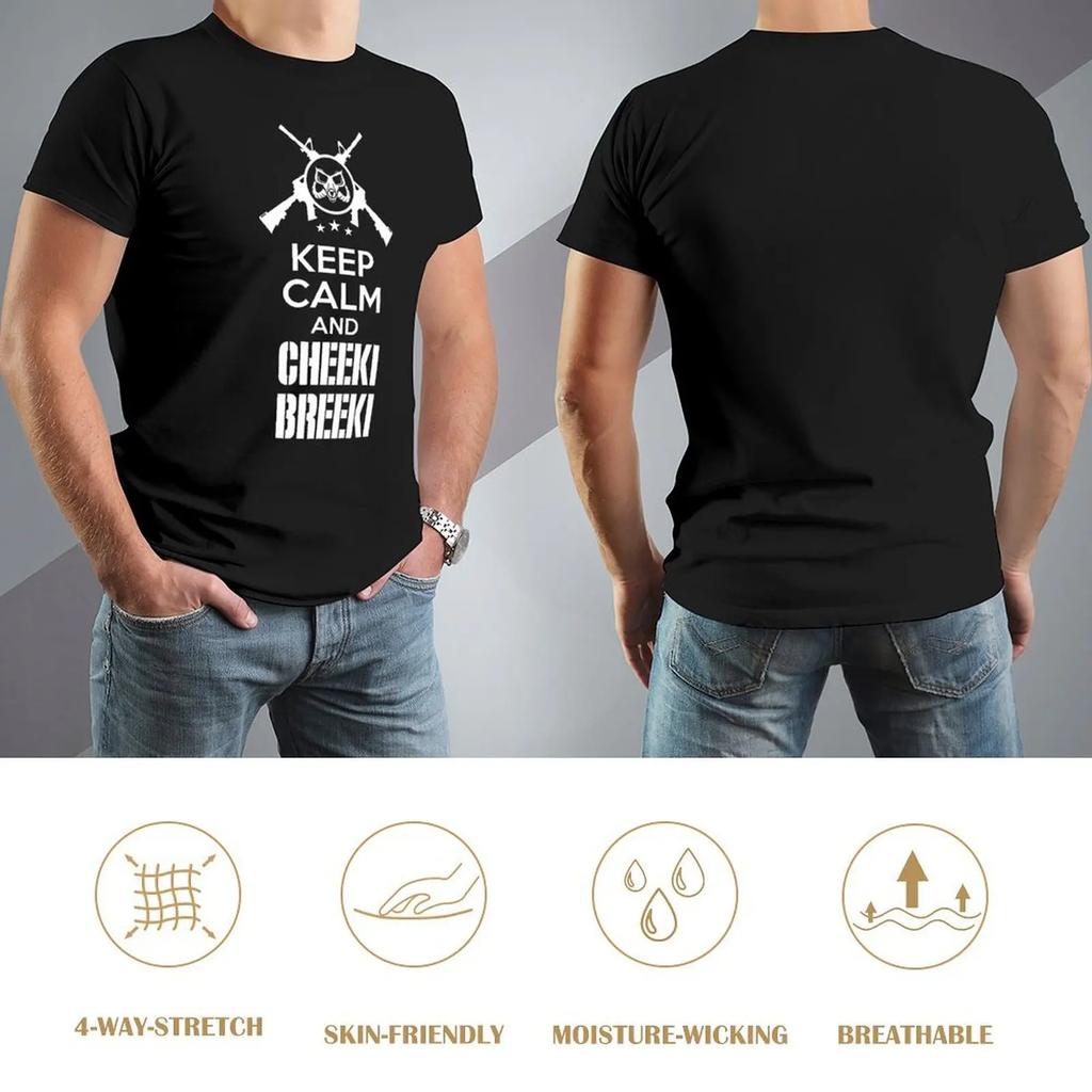 Keep Calm And Cheeki Breeki Essential For T-shirt Harajuku Campaign  Funny Joke Tshirt Funny Graphic Home Eur Size