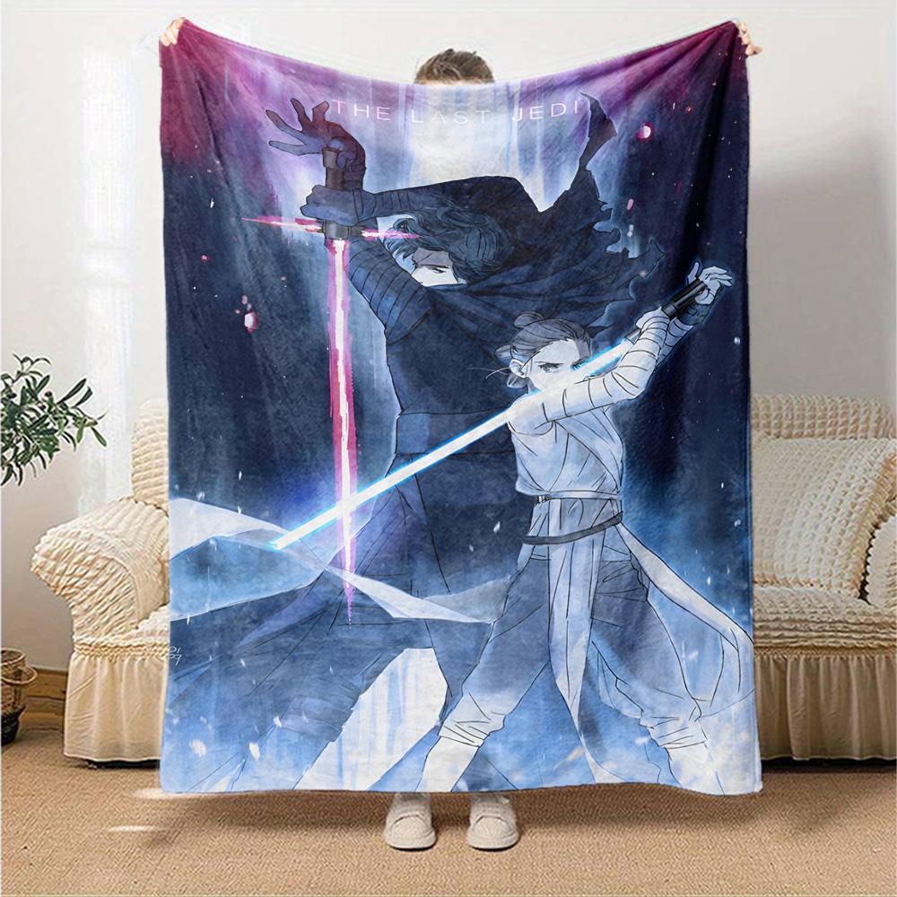 Star Wars Blanket Soft Warm Cozy Great for Office Livingroom Chair Four Seasons Multipurpose Modern Ideal Gift for Friends Family Couples Picnic