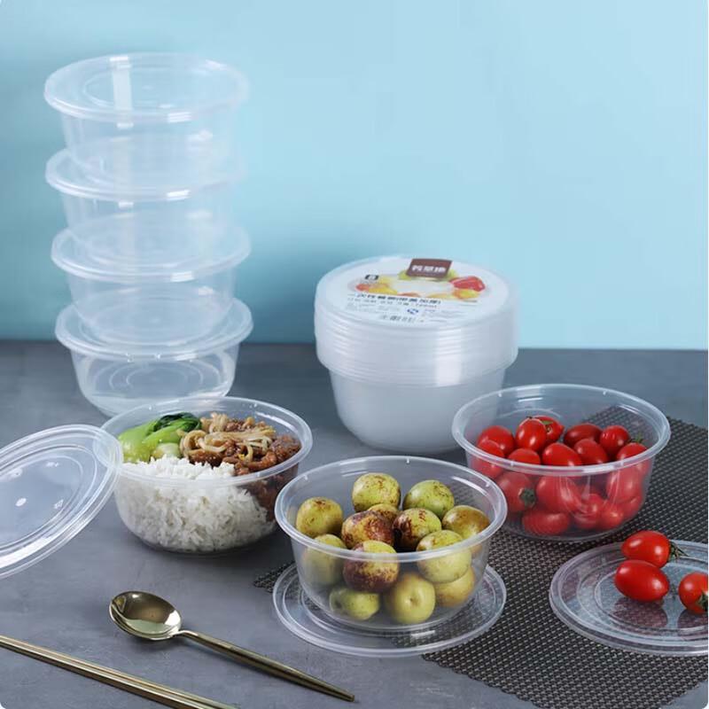 620ml Disposable Round Food Containers with Lids