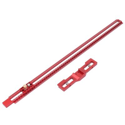 24 Inch Scribing Ruler Snap In Slider and Thickened Base 360 Degree Marking Aluminum Alloy
