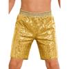 Boys Jazz Dance Stage Performance Costume Shiny Sequins Shorts Elastic Waistband Soft Lining Pockets Comfort Fit