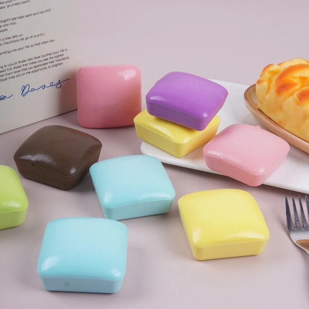 Simulation Square Bread Squeeze Toy Anxiety Relief Decompression Pinch Toy Office Gift