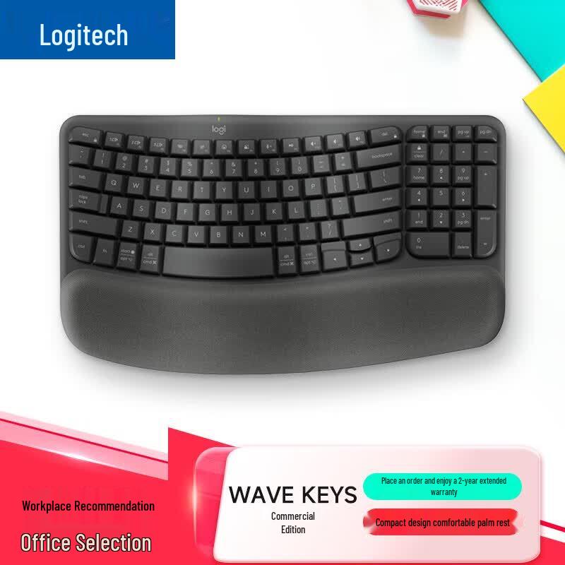 Logitech WAVE KEYS Ergonomic Wireless Keyboard