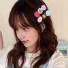 Girl Hairpin Contrasting Color Design Button Shape Hair Clip Non-irritating Side Bang Hair Pin Hair Accessory