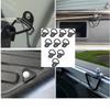 Mirhua Set of 10 Tie Down Rings Bike Hooks 6.5mm Hole Bike Luggage Hooks