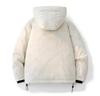 Men's Tie-Dye White Duck Down Jacket - Winter Warmth, Thick & Versatile, Plus Size Loose Casual Outerwear