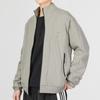 Adidas Essential Logo Embroidered Sports Windbreaker Jacket With Stand Collar Men Outerwear Gray IA8128