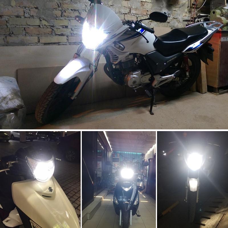 1Pcs H4 LED 9003 HS1 P43T LED Motorcycle Headlight H4 Hi/low Bulb Motor Headlamp for BMW Yamaha Ktm Exc Harley Touring Suzuki