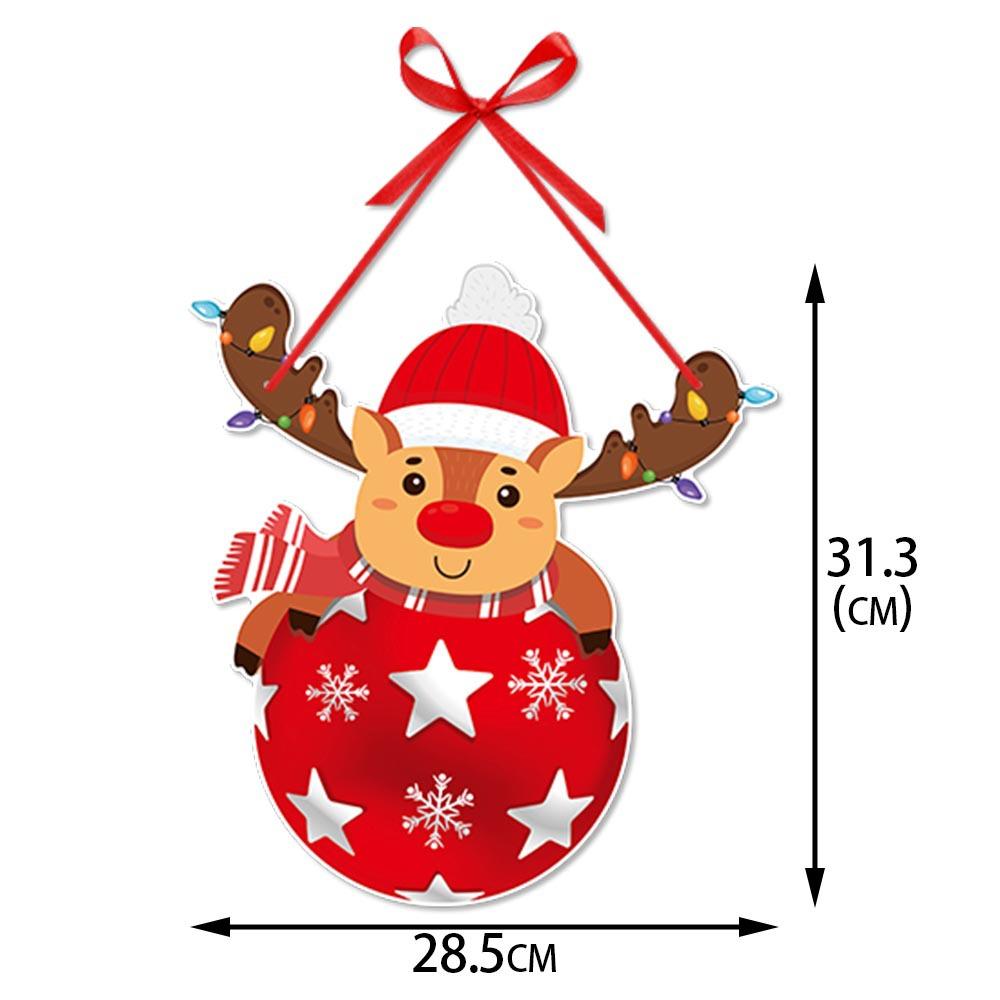 Christmas Door Hanger New  Party Pendants Xmas Tree Hanging Oranments Santa Claus Snoweman Elk  Xmas Navidad Decor