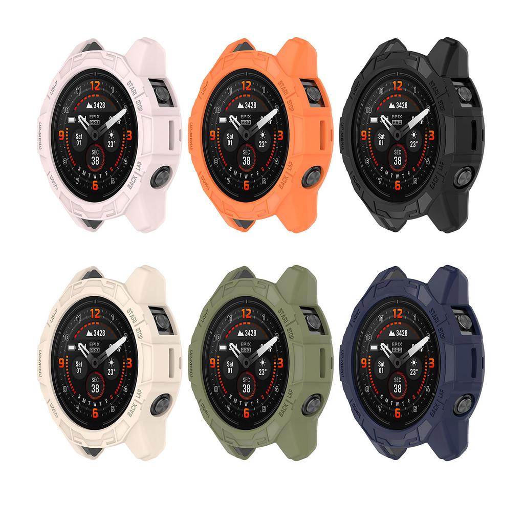 Portable Sleek Silicone Case Watch Rrotective Case Half Portector Watch Spare Parts fiting for GarminEPIX pro 47MM