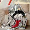 1pc Betty Boop Blanket, Home Printed Throw Blanket - Soft Blanket Gift for Family, Washable Sofa Bed Blanket