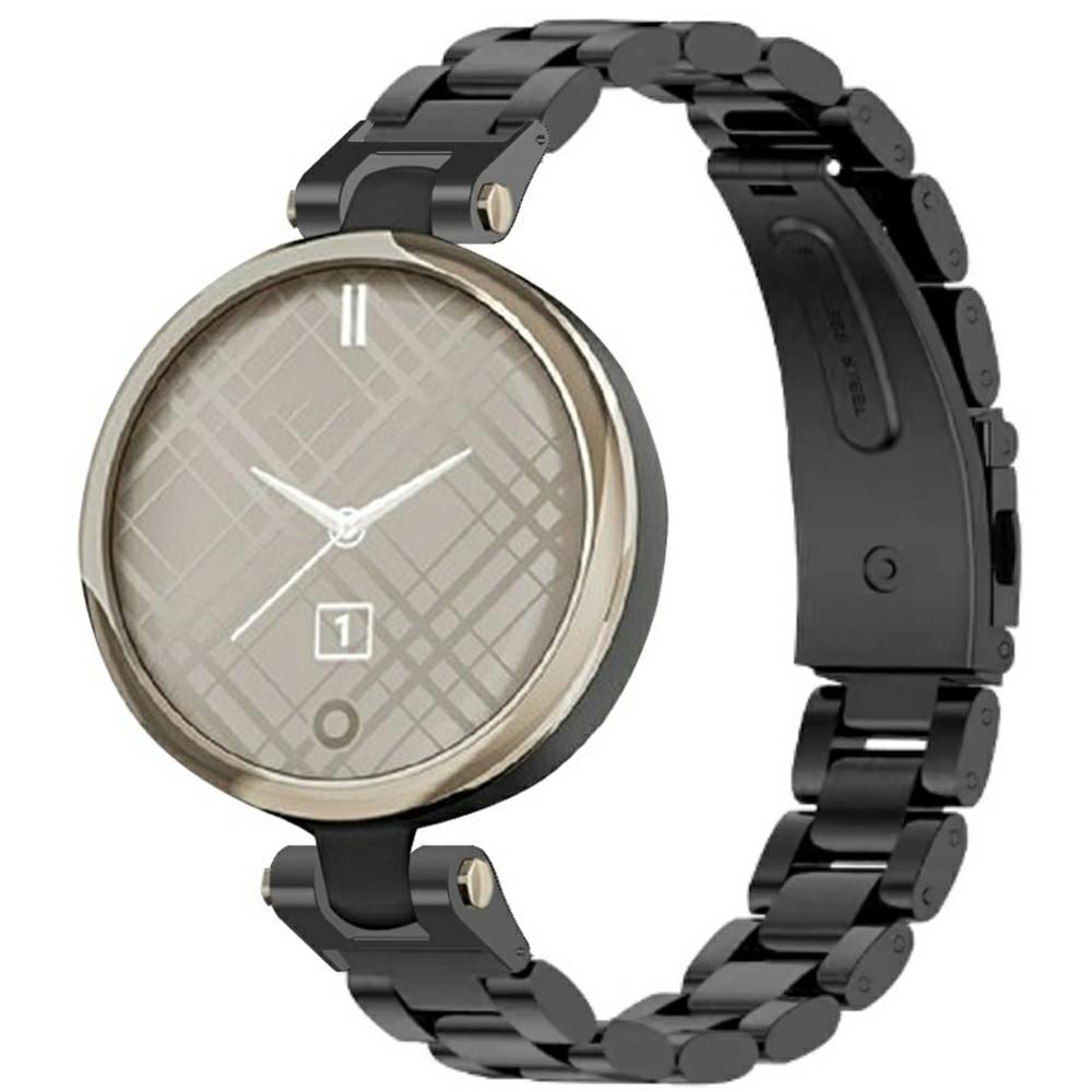 

For Garmin Lily Watch Band Three Bead Solid Stainless Steel Replacement Strap Silver