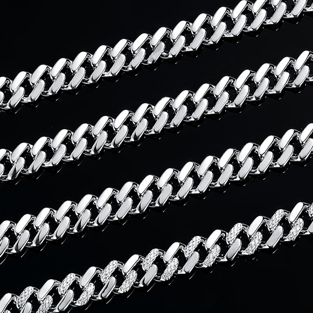 A rhombus zircon Cuban bracelet Europe, America, heavy industry design niche hiphop explosion