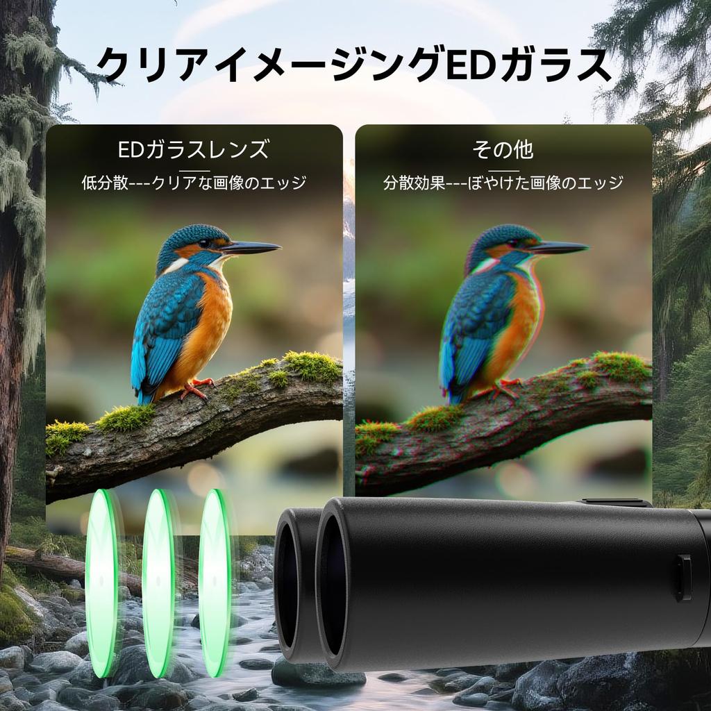 SVBONY SV202 Verbesserte Hohe Vergrößerung 42mm Feld von IPX7 ED FMC für Vogel- und Naturbeobachtung Fernglas, 10x, Apertur, 6,5° Sichtfeld, Wasserdicht,