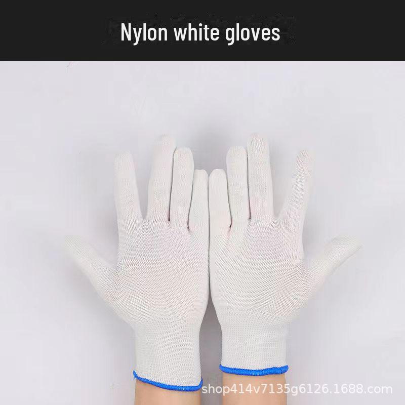 Nylon Two-Finger Work Gloves - Unisex, Durable, and Wear-Resistant