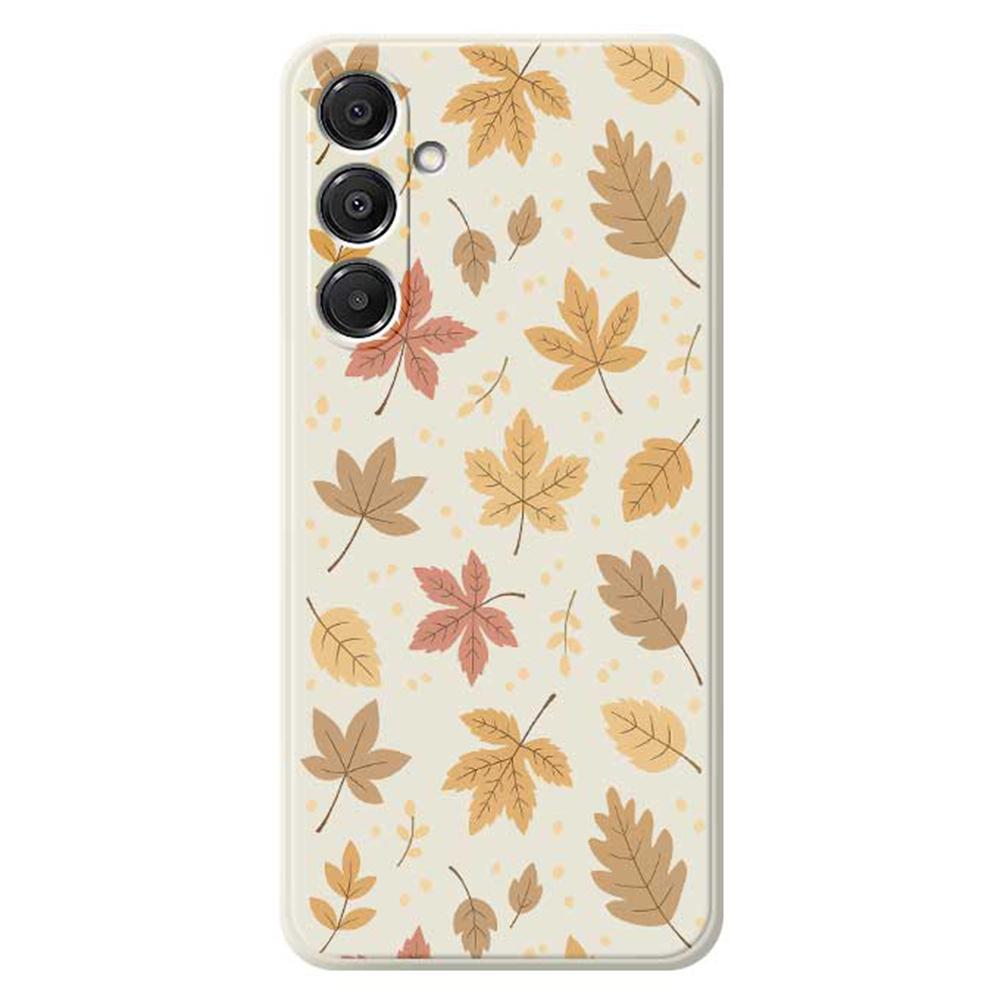 For Samsung Galaxy A16 5G/4G Case Leaves Pattern Printing Straight Edge TPU Phone Back Cover