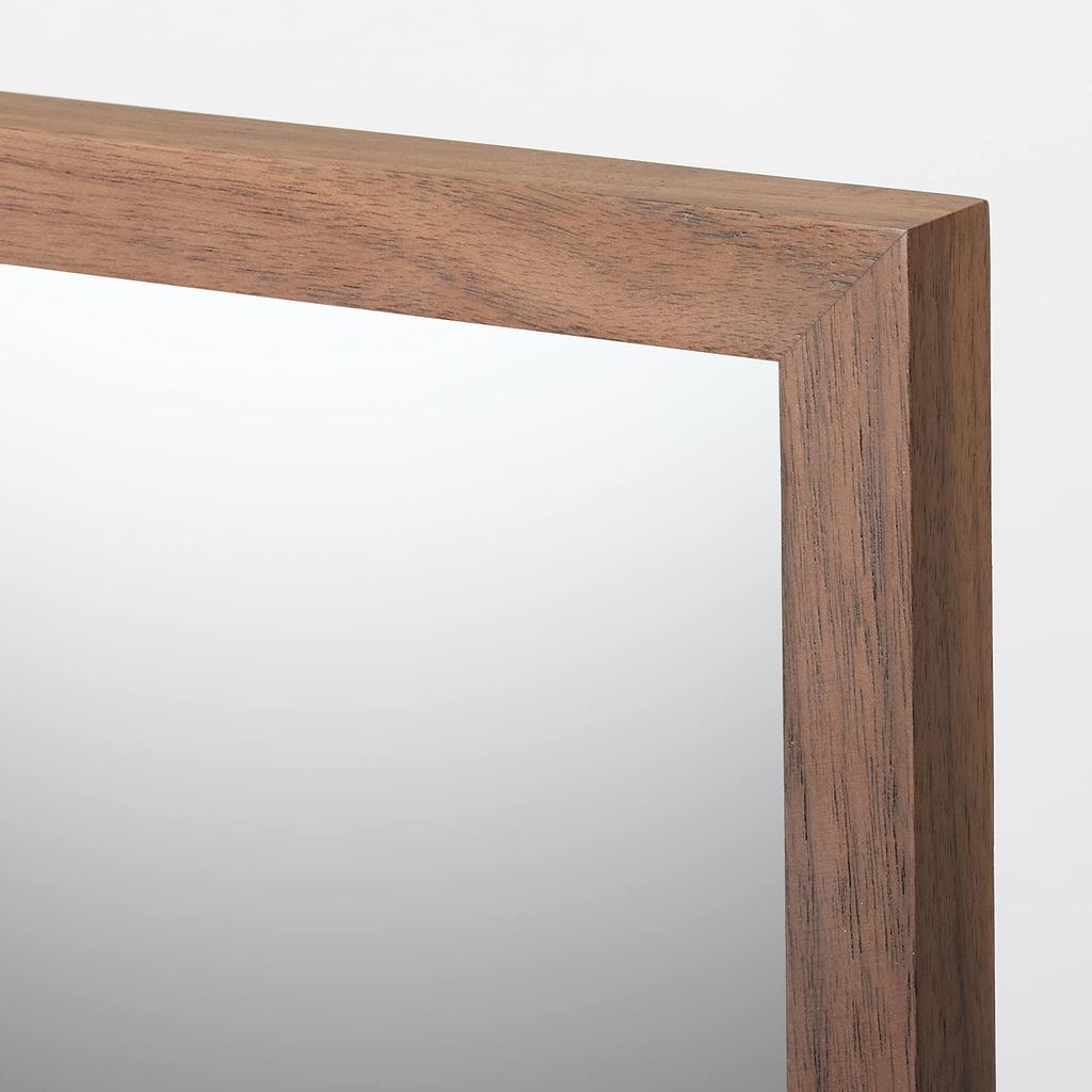 MUJI Wall-Mounted Furniture Mirror, Walnut, Medium, 32.5cm Wide X 2cm Deep X 100cm High, Product Number 44505175