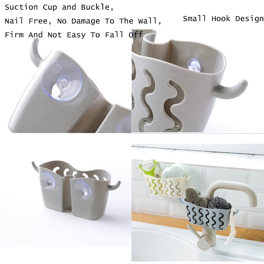 Bathroom Suction Tidy Sponge Holder Sink Tidy Holder Sink Storage Rack Strainer Tool