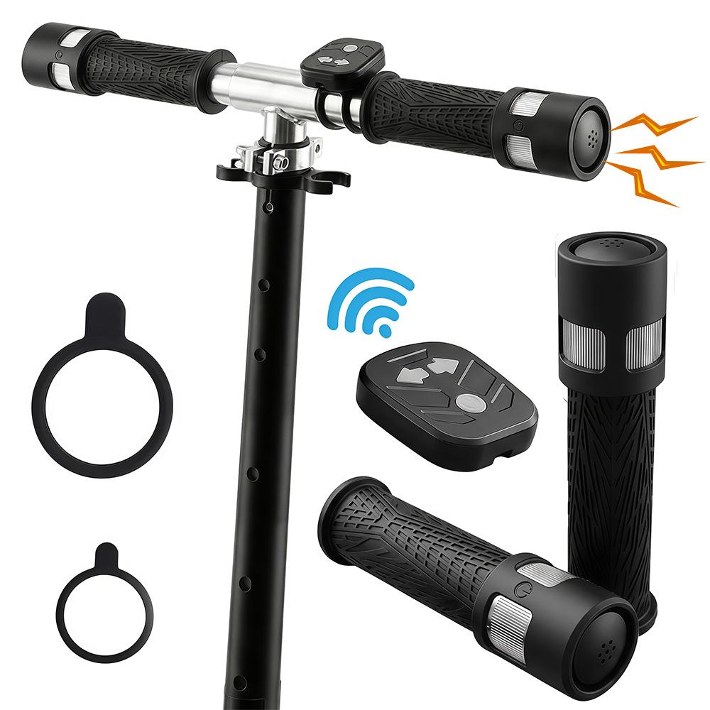 Elektroroller Lenkergriffe Fahrrad LED-Licht Kabelloses Blinklicht mit Hupe & Diebstahlalarm MTB Zubehör