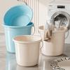 Thickened Plastic Laundry Basket with Lid for Dorm or Home Use