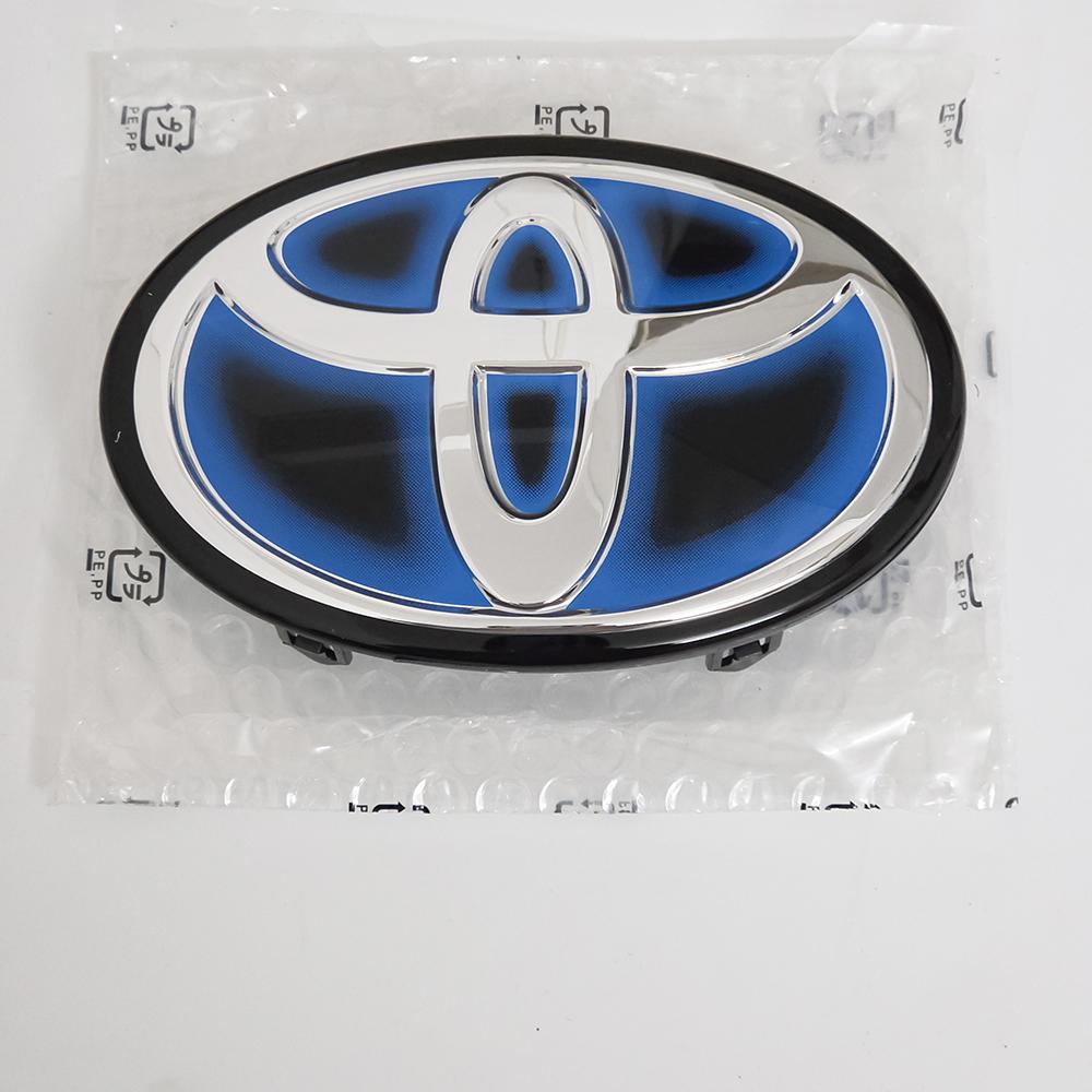 VJN4 For Toyota RAV4 Corolla Camry Land Cruiser Sienna C-HR AVALON Front Grille Hood Badge Replacement Dark Blue Hybrid Logo