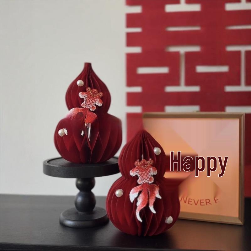 Wedding Decor: 3D Honeycomb Balls, Double Happiness, Fortune Knot, Gourd Ornament, Magnet